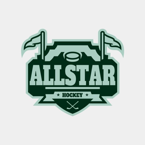 All Star Hockey Tournament logo template 02 Thumbnail
