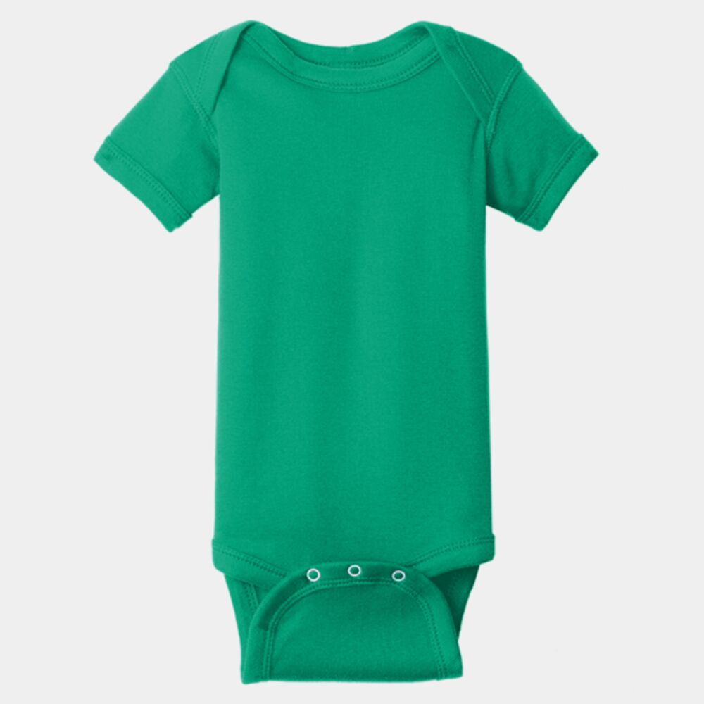 Infant Short Sleeve Baby Rib Bodysuit Thumbnail