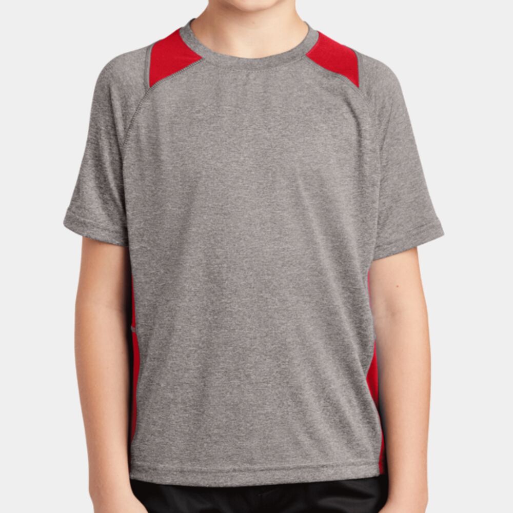 Youth Heather Colorblock Contender Tee Thumbnail